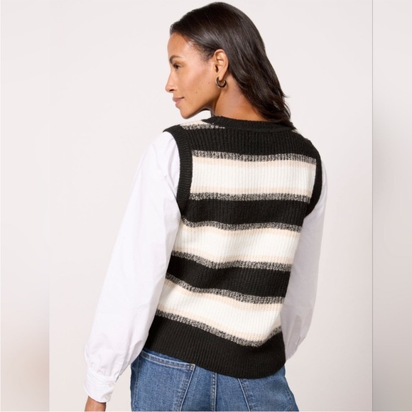 BOGO! Evereve Lucy Two-Fer Sweater Vest Puff Sleeve Blouse Size XS - Picture 10 of 10